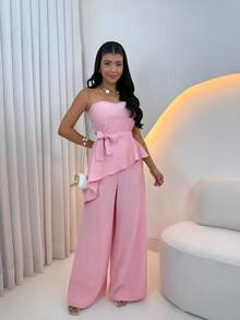 LONG TAILORED SET CHIC ELEGANT FOREIGN BLOGGER - Baby Pink - View 1