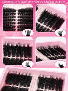 Kępki rzęs 30-100D, skręt 10-16MIX, przedłużanie rzęs DIY, 238/252 kępki rzęs, przedłużanie rzęs, objętość, rzadkie, pojedyncze kępki rzęs, przedłużanie rzęs w domu (9-16 mm), prezenty na Halloween, prezenty świąteczne