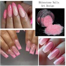 Nail Art Rhinestones Pink Nail Charms Resin Clear Jelly Rhinestones Pearls Glitter Supplies Crystal Gems Bubble Bead Accessories For Women Manicure Decorations Design{"Color_name":"Colorful-09"} - 多彩-09 - 查看 6