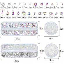 4 Boxes Nail Rhinestones Flatback Rhinestones Nail Charms Multi Shaped Crystals Nails Gems And Rhinestone Jewels Supplies Luxurious Accessories For Women Nails Decorations{"Color_name":"Colorful-05"} - 多彩-05 - 查看 8
