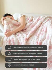 1 pieza Manta de sofá premium, manta de felpa con impresión iónica de doble capa gruesa, manta multiusos, manta de viaje, manta de cama, manta de sofá para exteriores, adecuada para sofá, cama, sofá, silla - Manta reversible, lavable a máquina