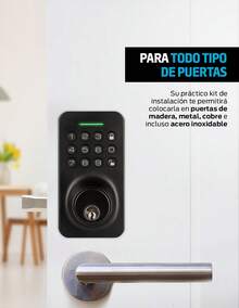 Redlemon 3-In-1 Outdoor Smart Lock: App, Password, Or Key - Black - View 6
