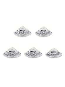 10pcs Transparent Acrylic Diamond Table Card Holders - Ideal For Wedding, Birthday And Gift Decoration, Adding A Unique Touch - Silver - View 12