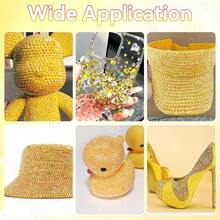 21000Pcs Light Yellow Rhinestones For Bedazzling Kit, Mix Sizes Jelly Bedazzling Resin Gems, Yellow Gems Bedazzling For Crafting, Flatback Resin Rhinestones For Craft DIY Face Makeup{"Color_name":"S19"} - S19 - 查看 8