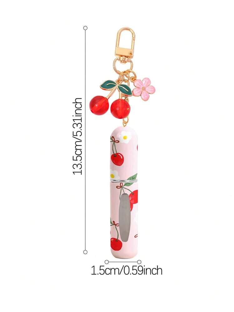 1/2pcs Cherry Pendant Flower Perfume Spray Bottle, Keychain Bottom Fragrance Diffuser, CCD, Bag Charm 5ml Mini Travel Portable Atomizer, Birthday Gift For Family And Friends, Holiday Gift - Multicolor - View 10