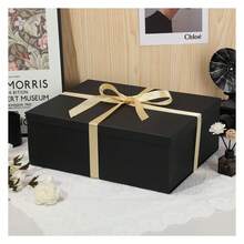 Extra Large Gift Box With Lid 17x13x6 Inches, Black Gift Boxes For Presents Packaging For Birthdays, Valentine's Day, Christmas, Anniversaries Include Shredded Paper Fill, Envelope Card Ribbon,BXIUHFH - 多色196 - 查看 3
