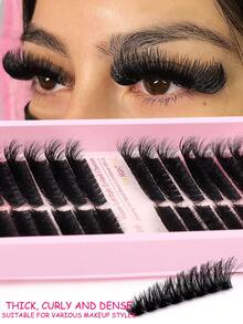 Kępki rzęs 30-100D, skręt 10-16MIX, przedłużanie rzęs DIY, 238/252 kępki rzęs, przedłużanie rzęs, objętość, rzadkie, pojedyncze kępki rzęs, przedłużanie rzęs w domu (9-16 mm), prezenty na Halloween, prezenty świąteczne