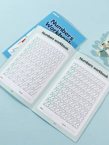1 件（48 页，100 以下）有趣的儿童数字书写练习册，适合 3-6 岁学龄前和幼儿园写作课程，学习数学练习册数字 0-10 描摹本，书法练习册，学习数学练习册，书法练习册，数字描摹，学龄前早教启蒙阅读和写作训练，圣诞礼物