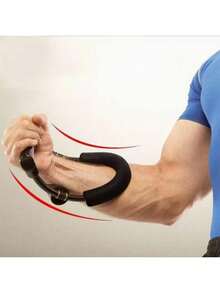 可调节腕力训练器，铁质前臂力量训练器，腕部锻炼器材，增强握力，适合运动员、音乐家、手部康复，方便家庭锻炼，非电动，黑色 - 彩色 - 查看 9