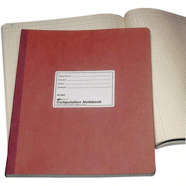 Brand Computation Notebook 4 X 4 Quad Brown Green Paper 11.75 X 9.25" 75 Sheets 43648