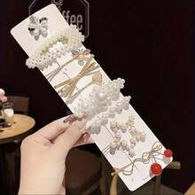20 Pieces / Sets Of Exquisite Bow-Shaped Metal Hairpins, With Artificial Decorations - Elegant Hairpins For Ladies, Sweet Side Bangs Clips, And Fashionable Hair Accessories Suitable For Any Occasion
