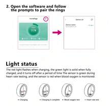 Smart Ring Fitness Tracker For Women Men - Waterproof Health Rings For Sleep Tracker,Gesture Swipe VideoBuilt-In Motion Gesture Function, Heart And Blood Oxygen Monitor, Fitness Ring For Family Care,Step And Burned Calories Counte, Switchable Video,Comfortable To Wear(15/20mAh Rechargeable Battery) - ET-Nhiều màu - Xem 10