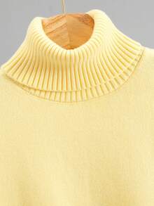 GIGOGOU Höst Vinter Varm Kvinnor Lös Polotröja Casual Långärmad Topp Höstkläder - Gul - Visa 4