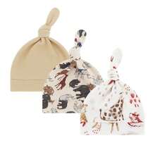 3Pcs Newborn Beanie  Hat Cotton Cartoon Infant Bonnet For Girls Boys Toddler Cap  Accessories Newborn Gift 0-6M