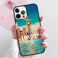 London Torre Eiffel Big Ben Phone Case Cover Covercompatible with  17 Air 15 16 14 13 12 Pro Max 11 Pro Max Plus Coque Shell-Covercompatible with  17 Hülle, 17 pro Hülle, 17 promax Hülle - 009 - Übersicht 2