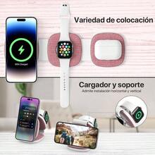 Cargador Inalmbrica Magntico, Plegable 3 en 1 Base Cargador para i Phone 1615141312PlusPro, Estacin de Carga para Ultra - 2, Rapida Wireless para 4Pro32 - inicial - Ver 2