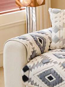 1 件波西米亚风格棉混纺天鹅绒提花防滑沙发垫,宠物友好,可机洗,适用于 1-4 座组合沙发,保护套,四季可用,居家装饰,高端感觉沙发套 - 彩色 - 查看 7