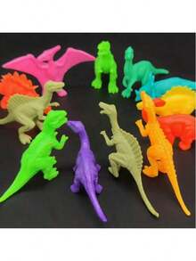 20pcs/Set Mini Dinosaur Toys, Soft Plastic Dinosaur Models, Christmas Gift (Random Color) - Multicolor - View 1