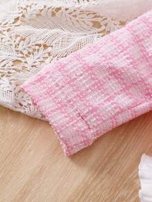 2pcs/Set Baby Girl French Style Dress And Skirt Suit, Early Autumn - Multicolor - View 4