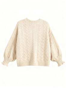 Oversized V-Neck Chunky Knit Sweater For Women, Slouchy Girl Style, New For Autumn/Winter 2022, Korean Loose Fit, Textured