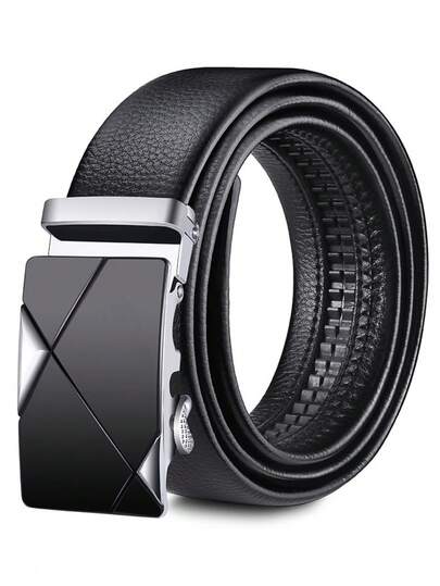 1pc Men's Belt Fashion Versatile Black Belt Casual Luxury Business Automatic Buckle Belt Youth Middle Aged Belt Gift Boyfriend Elderly Gift Belt Suitable For Daily Life Fall, Autumn, Halloween Autumn-Winter Accessories,Suitable For Teens, Youth,Men,Casual, Outdoor, Athletic, Vacation, Graduation Gifts, Birthday, Daily Wear