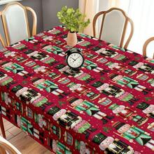 1pc Christmas Nutcracker Soldier Rectangular Durable Polyester Fabric, Suitable For Home, Kitchen, Garden, Holiday Gatherings, Weddings, Restaurants And Banquets, Wedding Season Decor, Christmas Decor - Multicolor - View 12