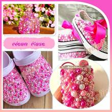 2Bags DIY Bundles Pack, 1 Half Round Pearls+1 Resin Rhinestones For Bedazzling Crafting 3-10mm Dark Pink Hot Pink AB Colorful Gems Diamonds For Face Eyes Makeup Tumblers Bottles Crafts Shoes{"Color_name":"NeonBubbleRosePinkSeriesMix","Size_name":"3-10mmPearls+Rhinestones"} - 霓虹泡泡玫瑰粉紅系列混合 - 查看 5