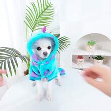 秋冬季小型犬和猫保暖羊毛宠物服装 - 彩色 - 查看 3
