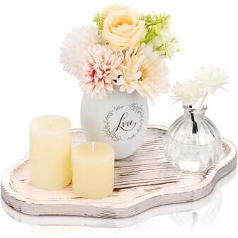 Decorative Serving Tray For Candles Perfume, Cloud  Tray Trinket Dish, Wooden Trays For Coffee Table  Decor