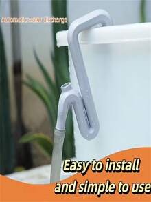 1pc Rainwater Transfer And Overflow Tool Kit - Upgraded Durable Plastic Material, Self-Priming Siphon Hose Set With Anti-Clog Design For Easy Automatic Drainage And Filling System - Emergency Flood Prevention, Fish Tanks, Pools, No Power Required