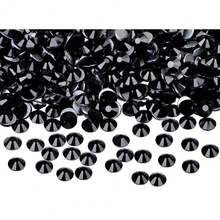 2880PCS Art Nail Rhinestones Non Hotfix Glue Fix Round Crystals Glass Flatback For DIY Jewelry Making With One Picking Pen (Ss8 2880PCS, Jet Black){"Color_name":"JetBlack","Size_name":"Ss82880pcs"} - JetBlackss82880件 - 查看 1