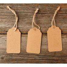 Brown Price Tag With String Kraft Luggage Tags Craft Labels Paper Gift Tags Labels 100 Pcs 9 X 4 Cm With Jute String DIY For Wedding Gifts Brown 9X4