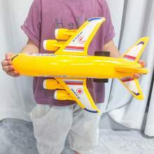 Large Inertial Airplane Toy For Kids, Suitable As Birthday, Christmas, New Year Gift For Boys And Girls - Yellow - View 3