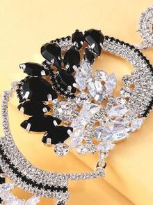 1 Pair Oversized Exaggerated Geometric Drop Earrings, High-End Design Runway Show Gala Party Accessory Women(Random Style Delivery) - Random - View 6