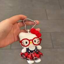 Sanrio 1 szt. Sanrio Hello Kitty pluszowa lalka z kreskówek, brelok do kluczy, dekoracja plecaka, akcesorium, prezent dla kobiet, urodziny, święta Bożego Narodzenia