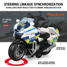 1件1/14比例合金汽车模型玩具，摩擦动力摩托车玩具模型，生日礼物，圣诞礼物，完美礼物 - 彩色 - 查看 4