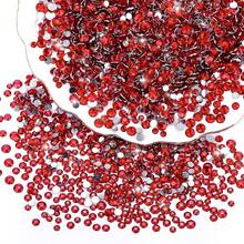 25000Pcs Red Rhinestones For Bedazzling Kit, 3-5mm Resin Flatback Rhinestones Bulk Bedazzle Gems Diamonds For Crafts DIY Shoes, Clothing{"Color_name":"Red"} - 紅色 - 查看 6