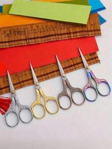 Vintage-Inspired Stainless Steel Sewing Scissors - Precision Fabric & Thread Cutter For Embroidery And Tailoring Sewing Supplies Accessories Sewing Accessories - Multicolor - View 7