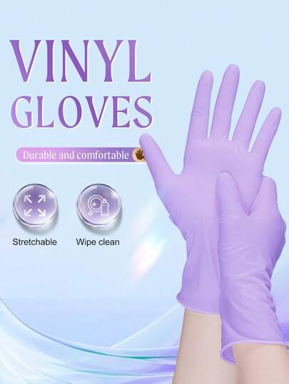 20/50/100pcs Disposable Nitrile Gloves, Waterproof, Oil-Proof, Touchscreen Compatible, One-Time Personal Protective Gloves, Kitchen Cleaning Gloves, Recommended Cleaning Gloves, Multi-Purpose Gloves