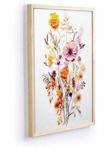 OAK Framed Canvas Colorful Wildflower
