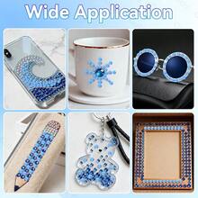 21000Pcs Blue AB Rhinestones For Bedazzling Kit, Mix Sizes Jelly Bedazzling Resin Gems, Gems Bedazzling For Crafting, Flatback Resin Rhinestones For Craft DIY Face Makeup{"Color_name":"S23"} - S23 - 查看 8