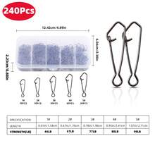 Set di connettori per pesca con esche, fermagli a sgancio rapido in acciaio inossidabile adatti per la pesca in acqua dolce e salata