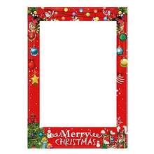 32PCS Christmas Party Photo Booth Props Supplies With Paper Frame
