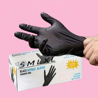 One-Time Nitrile Gloves - Protect The Palm, Repel Oil And Water, Nitrile, Thickened, . Suitable For Kitchen Cooking And Cleaning, Also For Various Repairs And Gardening.