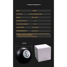 1个2025新款黑色8字魔法预测球，欧美益智减压玩具，时尚圣诞礼物、生日礼物、圣诞礼物、完美礼物、收藏展示品、爱好者收藏品 - 彩色 - 查看 8