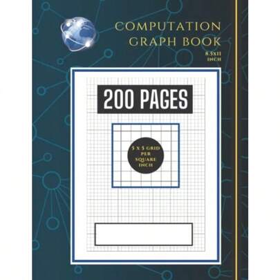 Computation Book: 200 Pages 5x5 Quad Ruled (5 Grids Per Inch) Graph Notebook For Projects Field Work Engineering Notebook Graph Book For... Application School Graph Paper Book