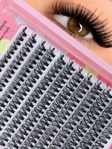 Ondine 240 Cluster False Eyelash Segmented Hot Melt Blossoms D Curled Thick Style Self Grafted 3D Eyelash