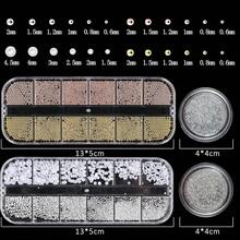 Nail Art Pearls Flatback Rhinestones Nail Charms Gold Silver White Half Round Supplies Luxurious Design Accessories Rhinestones For Women DIY Manicure Decorations{"Color_name":"Colorful-13"} - 彩色-13 - 查看 8