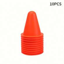 10pcs Colorful Mini Roller Skate Obstacle Cones, Red, Orange, Green, Blue, Yellow, For Skateboard Training And Obstacle Course, Vibrant Obstacle Cones, Durable Polyethylene Cone Roller Skating Accessories