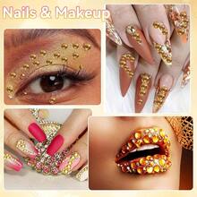 21000Pcs Golden Rhinestones For Bedazzling Kit, Mix Sizes Jelly Bedazzling Resin Gems, Golden Gems Bedazzling For Crafting, Flatback Resin Rhinestones For Craft DIY Face Makeup{"Color_name":"S5"} - S5 - 查看 7